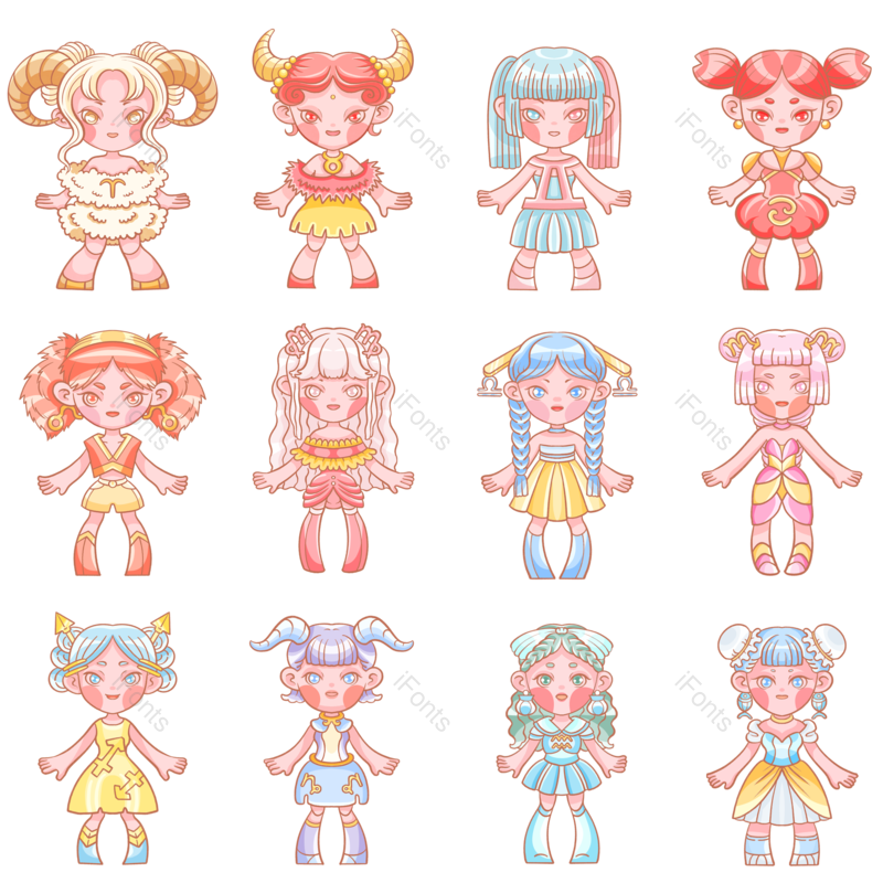 元素图片,星座元素,十二星座PNG,素材免抠素材